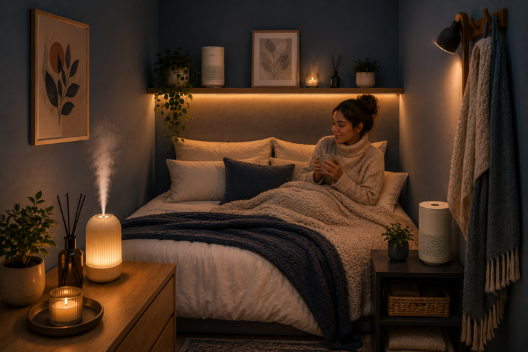 Como manter o quarto pequeno agradável no inverno sem deixar o aroma pesado
