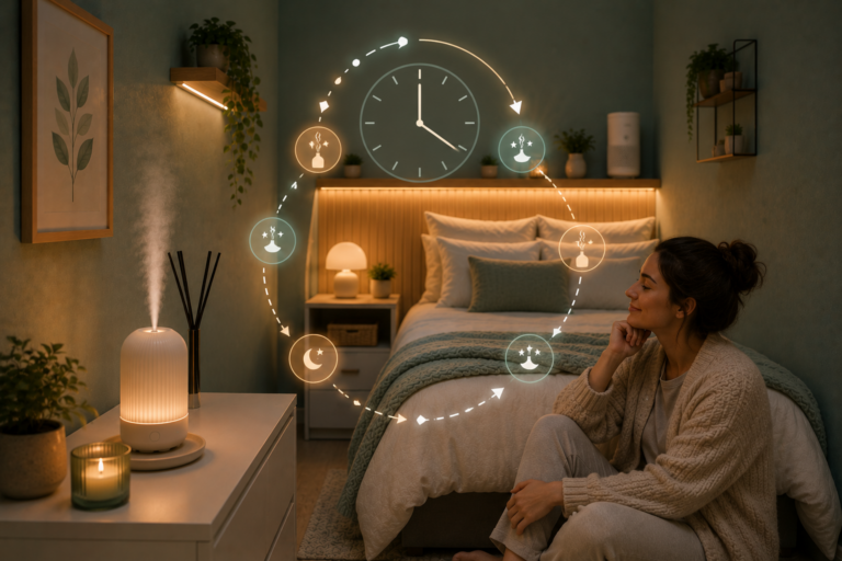 Quanto tempo deixar o difusor ligado em quarto compacto
