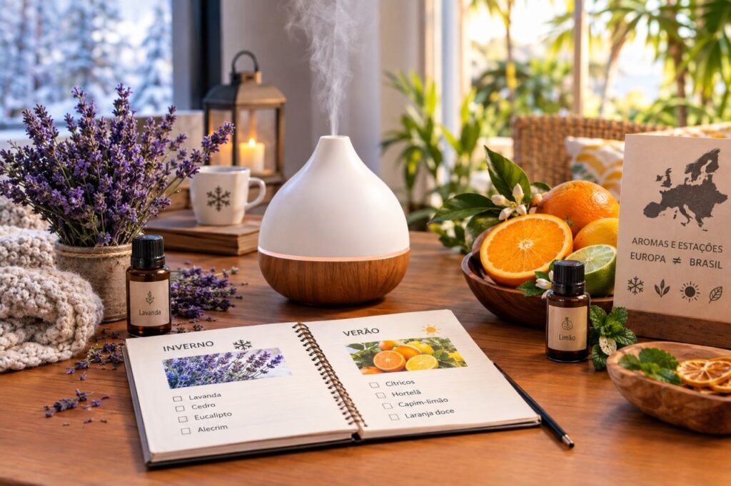 Lavanda no Inverno, Cítricos no Verão? O Calendário Europeu de Aromas Não Cabe Automaticamente no Brasil Lavanda no Inverno, Cítricos no Verão? O Calendário Europeu de Aromas Não Cabe Automaticamente no Brasil